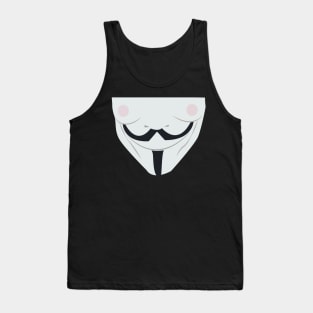 Guy Fawkes Face Mask. V for Vendetta. Anonymous Tank Top